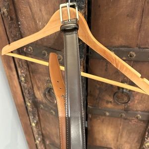 Men’s brown Italian leather belt